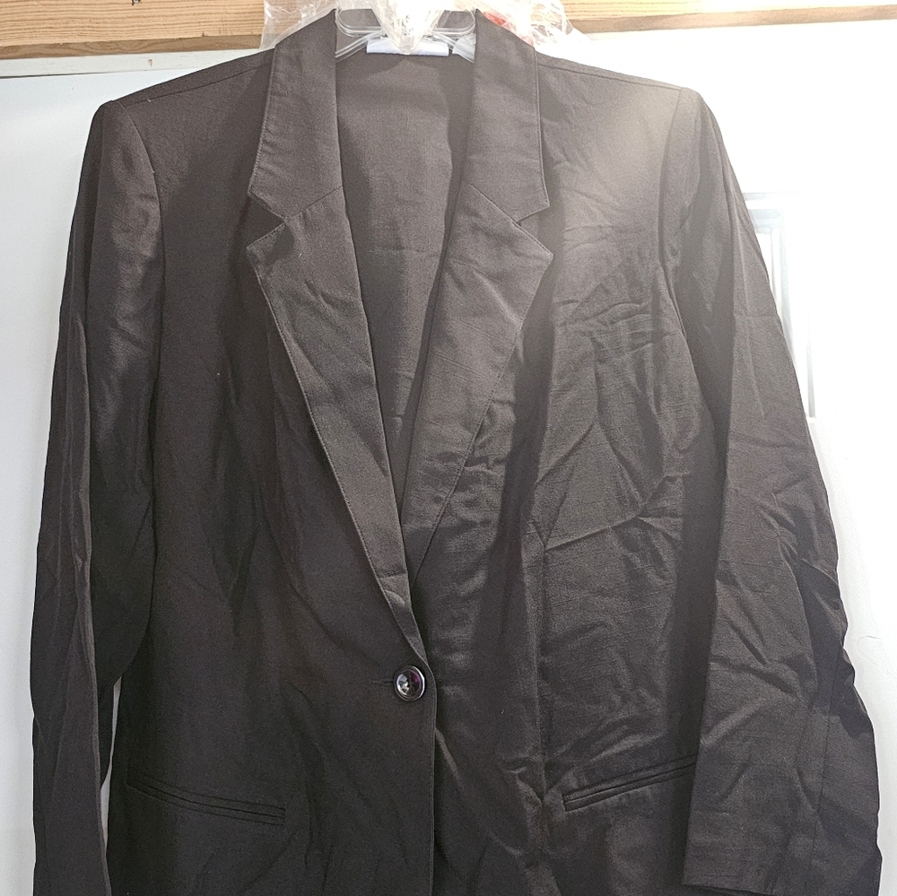 Vintage Sag Harbor Black Blazer Classic Suit Jacket